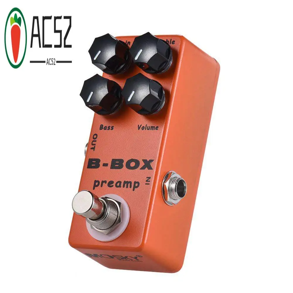 AC52-MOSKY B-Box Электрогитарный предусилитель Педаль эффектов Overdrive Цельнометаллический корпус True Bypass
AC52-MOSKY B-Box Электрогитарный предусилитель Педаль эффектов Overdrive Цельнометаллический корпус True Bypass