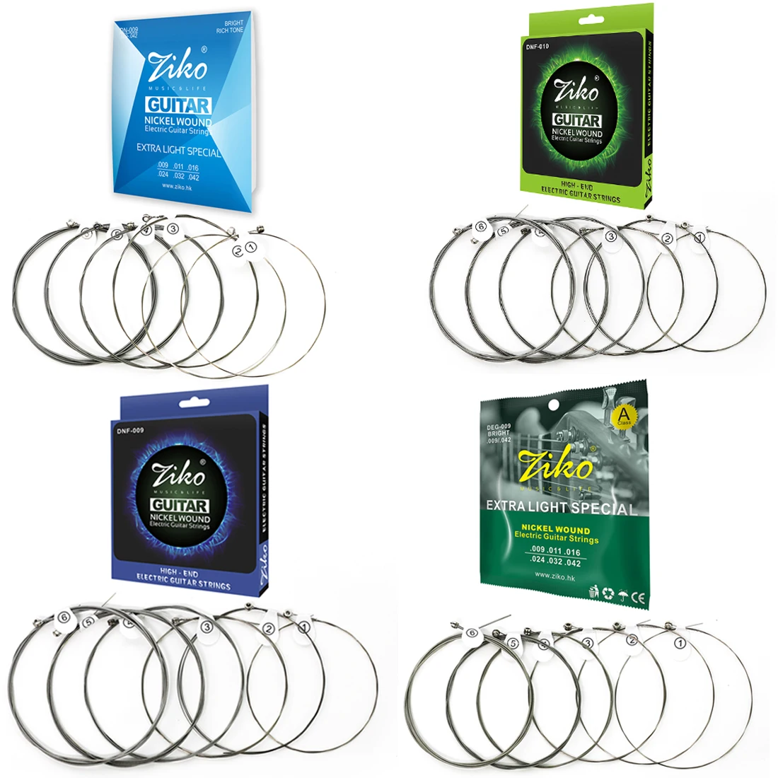 ZIKO Electric Guitar Strings Nickel Wound Extra Light Special Strings High Quality Steel Core Strings Guitar Accessories
ZIKO Electric Guitar Strings Nickel Wound Extra Light Special Strings High Quality Steel Core Strings Guitar Accessories