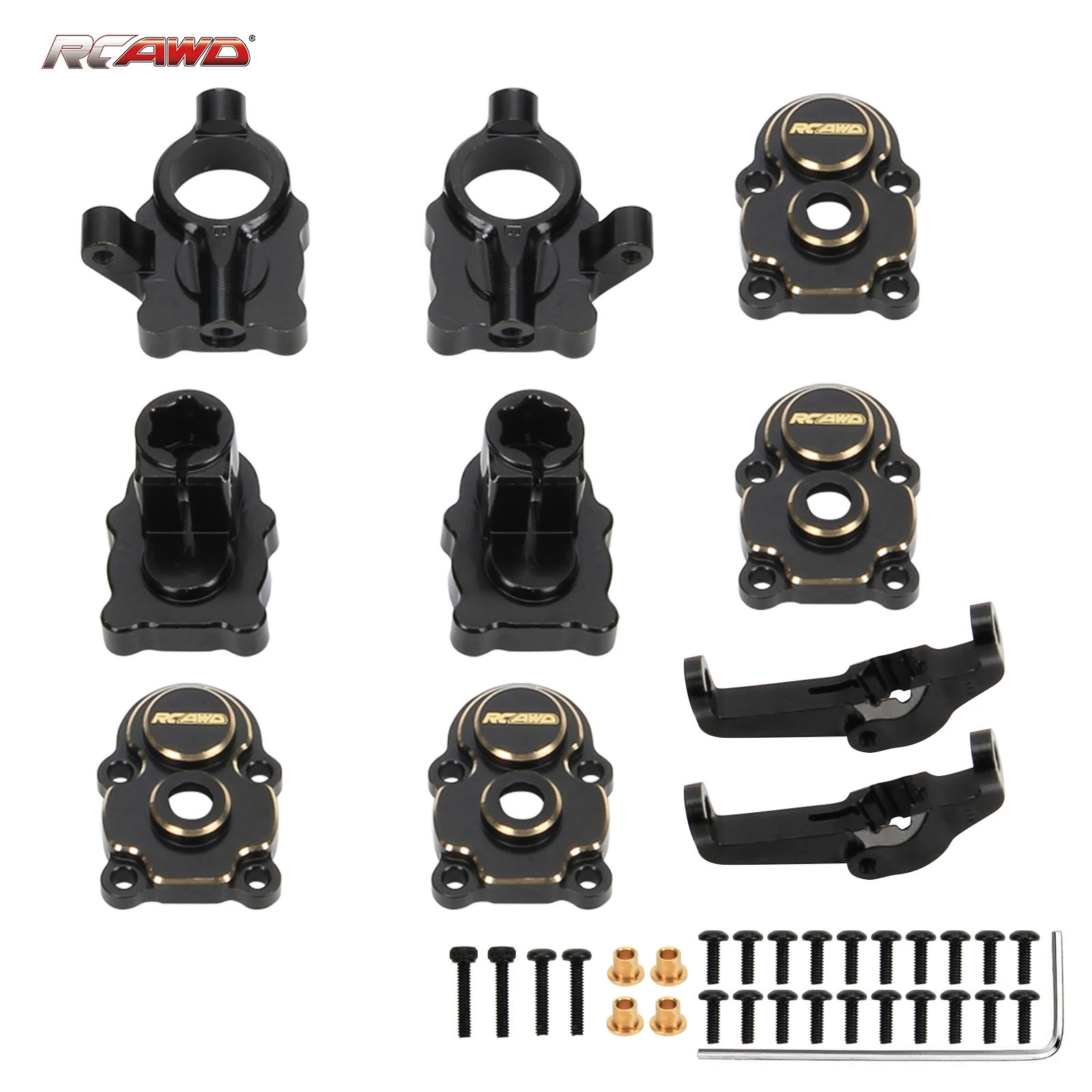 RCAWD Full Brass F/R Portal Housing Set for FMS FCX24 Power Wagon Lemur SMASHER FCX18 LC80 C-Hub Steering Knuckle Cover Upgrades
RCAWD Full Brass F/R Portal Housing Set for FMS FCX24 Power Wagon Lemur SMASHER FCX18 LC80 C-Hub Steering Knuckle Cover Upgrades