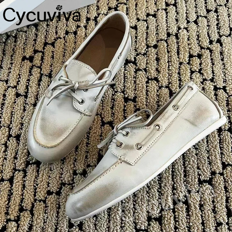 Designer Lace Up Flat Casual Shoes For Women Real Leather Slip On Loafers Spring Brand Dress Shoes Doudou Flat Shoes Women
Designer Lace Up Flat Casual Shoes For Women Real Leather Slip On Loafers Spring Brand Dress Shoes Doudou Flat Shoes Women
