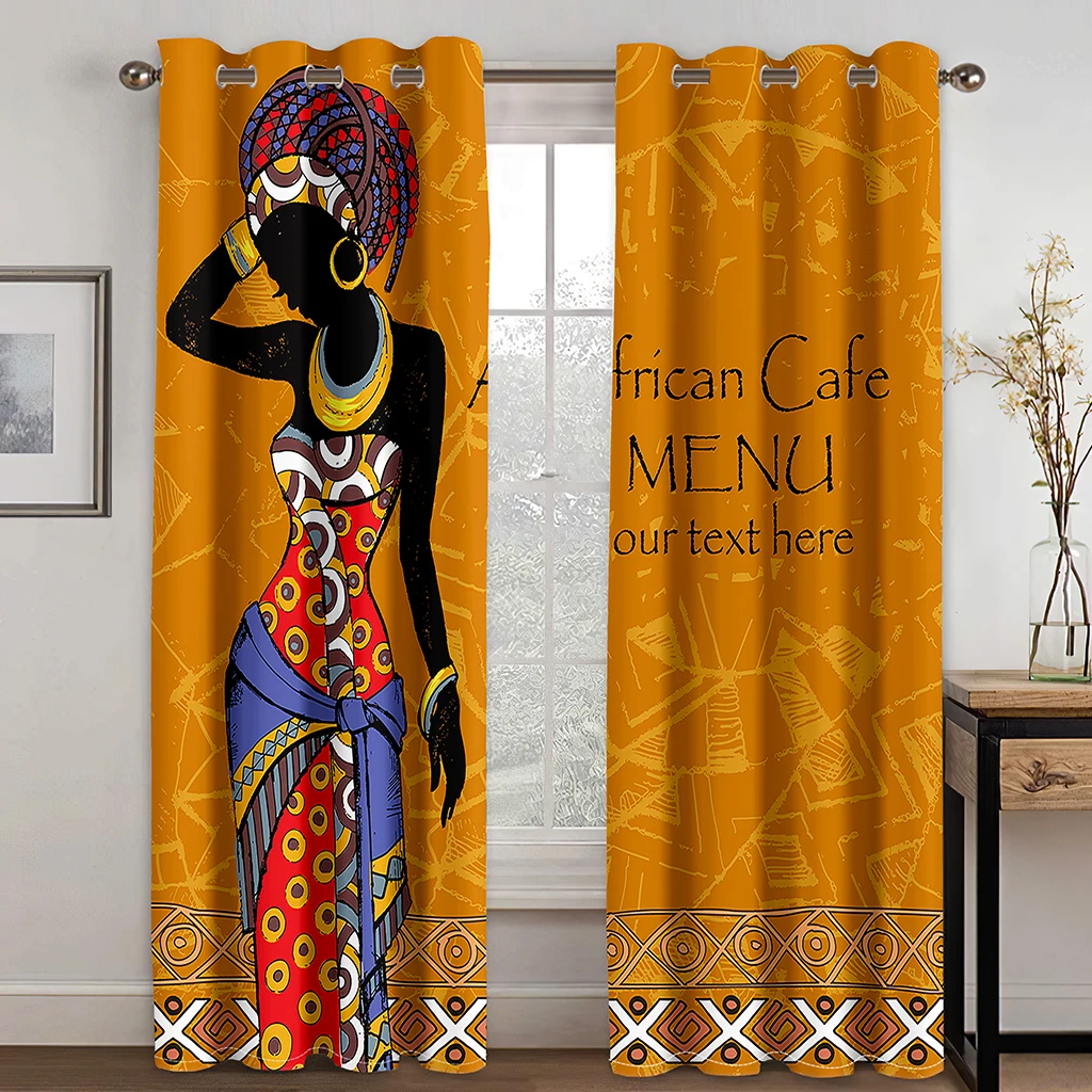 2pcs African Pattern Ethnic Ancient Curtain Colorful Tribal Print Rod Pocket Curtains Semi Blackout Curtains For Living Room
2pcs African Pattern Ethnic Ancient Curtain Colorful Tribal Print Rod Pocket Curtains Semi Blackout Curtains For Living Room
