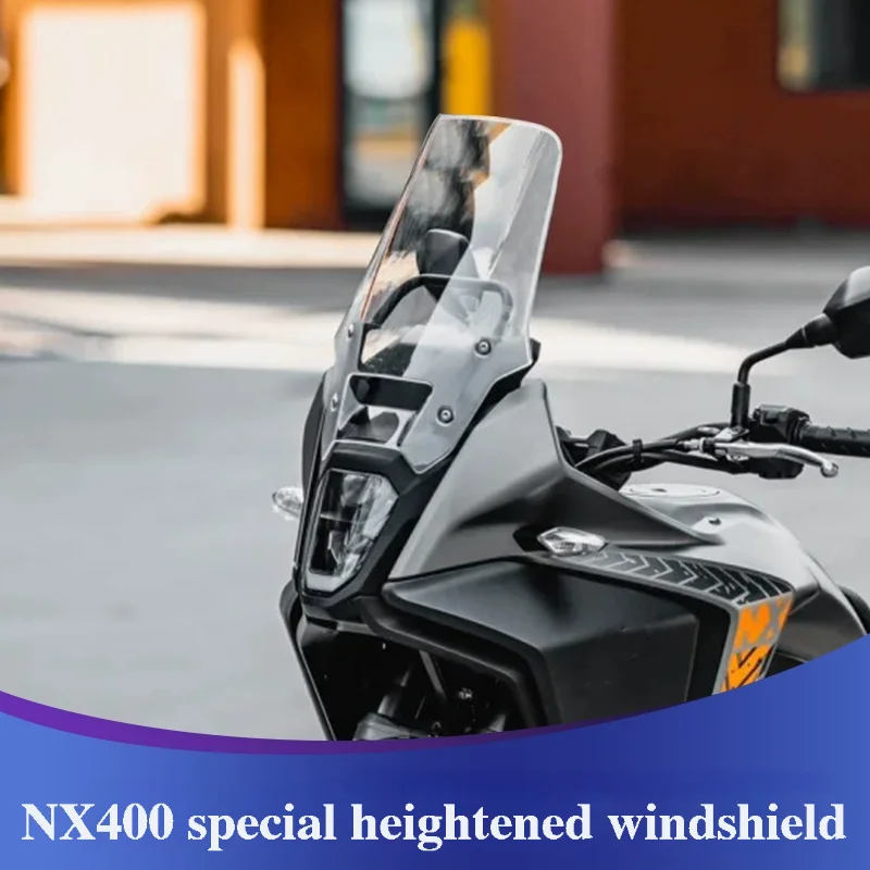 For Honda NX400 windshield modification heightened windshield NX400 accessories thickened front shield transparent rain shield
For Honda NX400 windshield modification heightened windshield NX400 accessories thickened front shield transparent rain shield