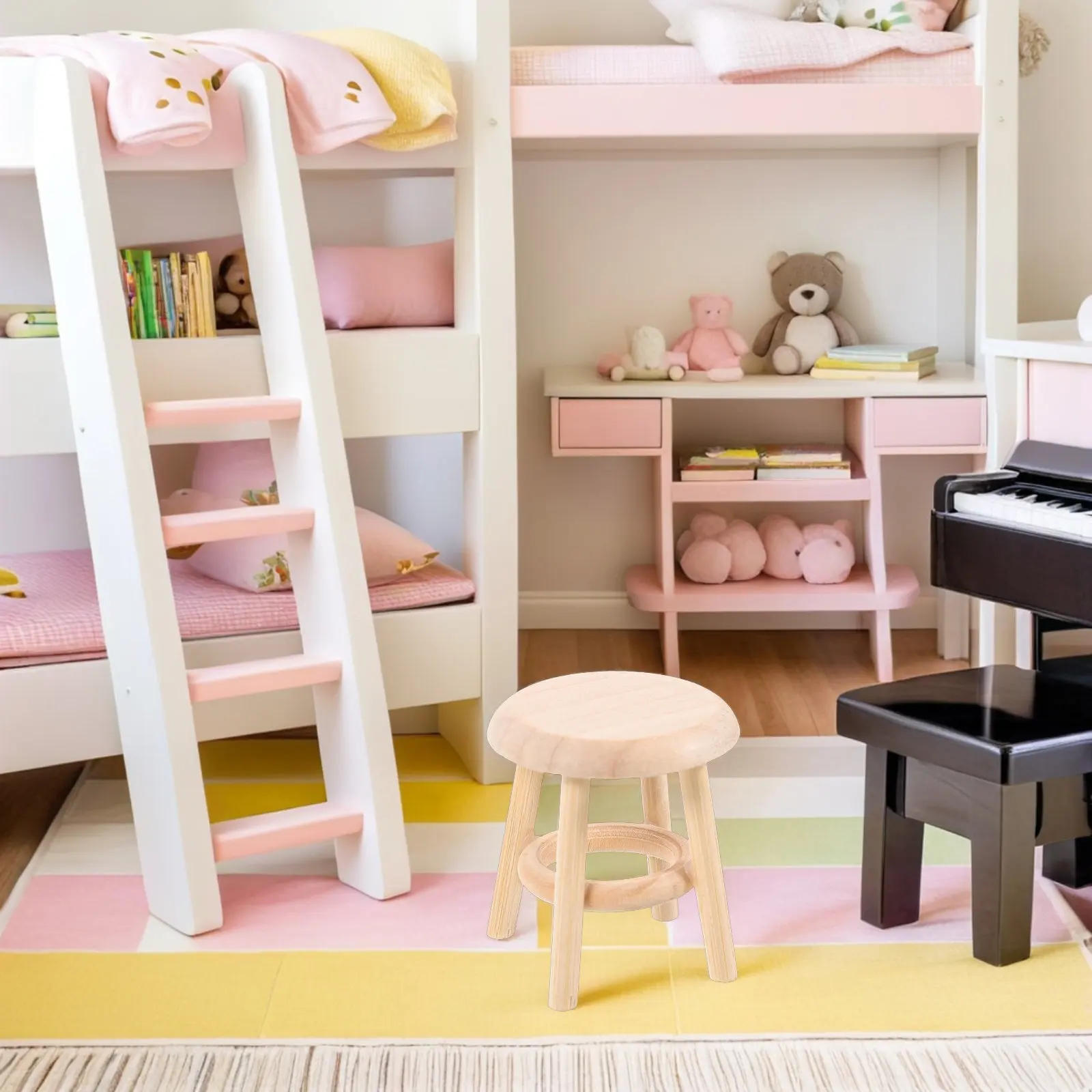 2Pcs Miniature Wooden Stool Chair 1:12 Scale Compact Round High Stool for Dollhouse Miniature DIY Furniture Pretend Play
2Pcs Miniature Wooden Stool Chair 1:12 Scale Compact Round High Stool for Dollhouse Miniature DIY Furniture Pretend Play