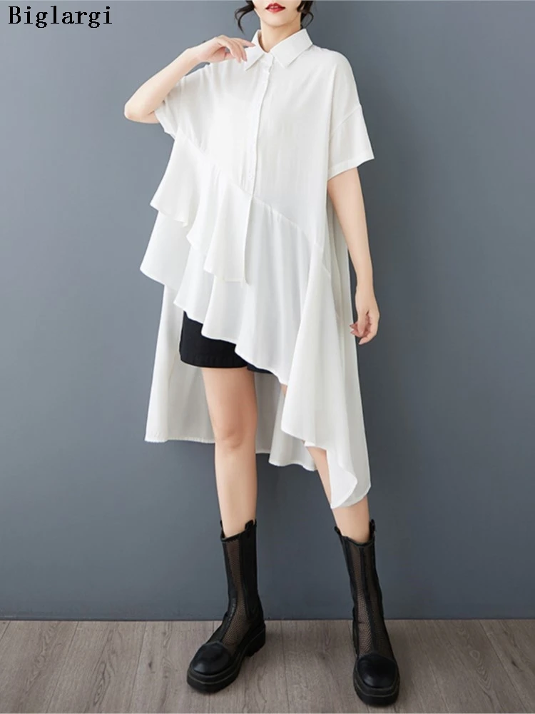 Oversized Irregular Shirt Summer Women Ruffle Blouse Fashion Ladies Tops Casual White Womens Top Blouses Loose Blusas Woman
Oversized Irregular Shirt Summer Women Ruffle Blouse Fashion Ladies Tops Casual White Womens Top Blouses Loose Blusas Woman