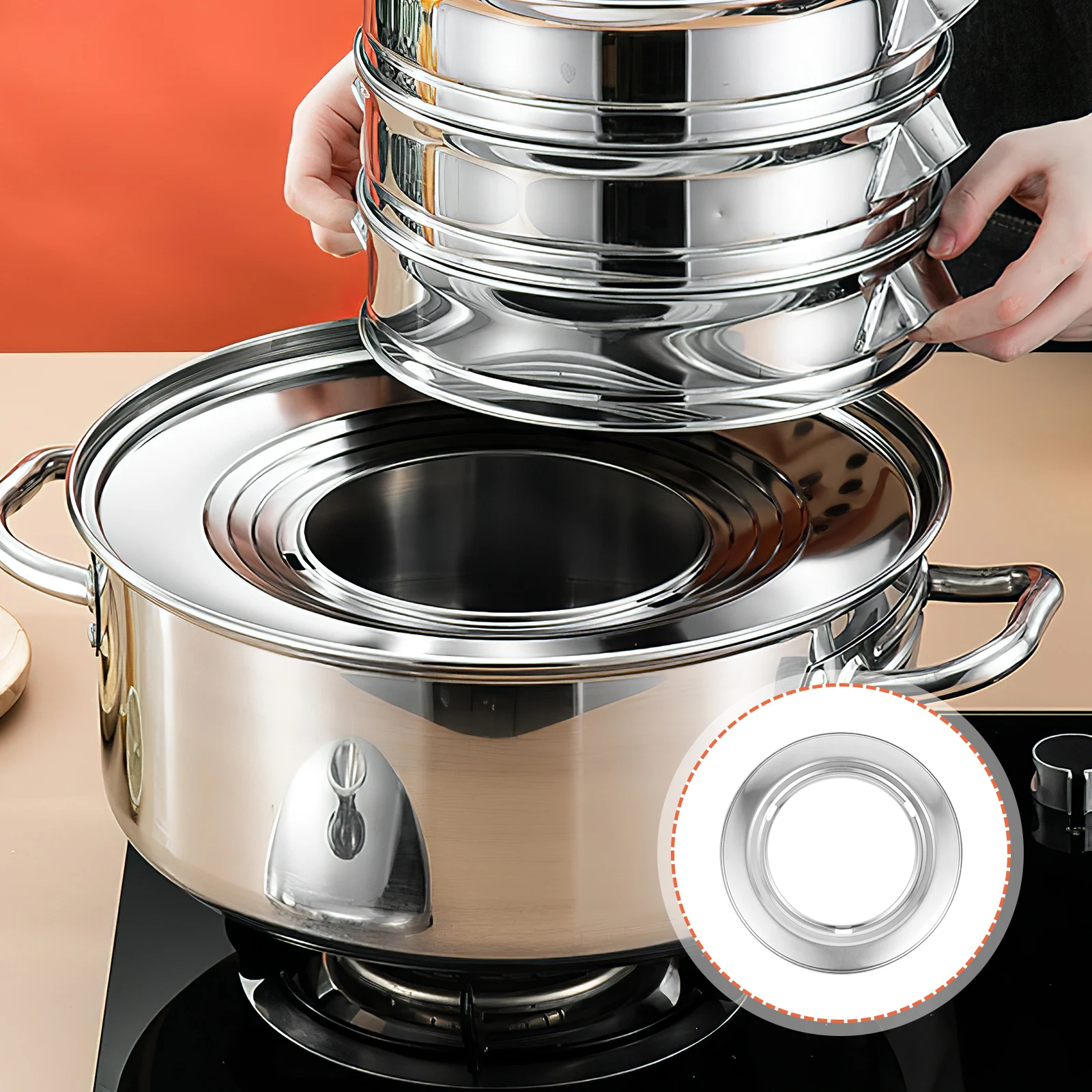 Steamer Ring Adapter 28 5cm Stainless Steel Round Steaming Rack Cooking Utensils Reusable Wok Pot Tray Food Grade Rust
Steamer Ring Adapter 28 5cm Stainless Steel Round Steaming Rack Cooking Utensils Reusable Wok Pot Tray Food Grade Rust