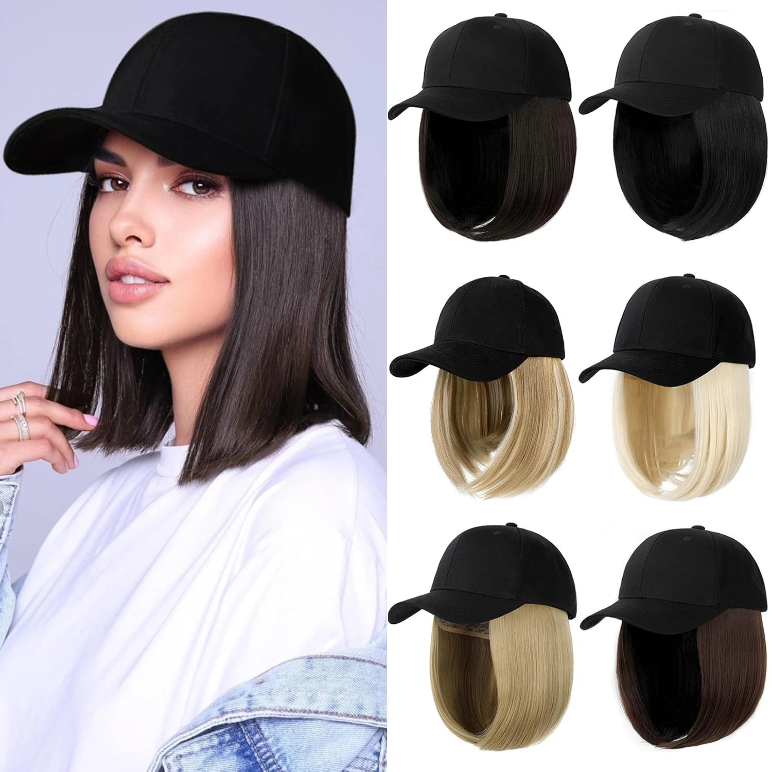 12" Short Straight Synthetic Wig with Adjustable Mesh Baseball Cap - Heat-Resistant Unisex Wig for Women
12" Short Straight Synthetic Wig with Adjustable Mesh Baseball Cap - Heat-Resistant Unisex Wig for Women