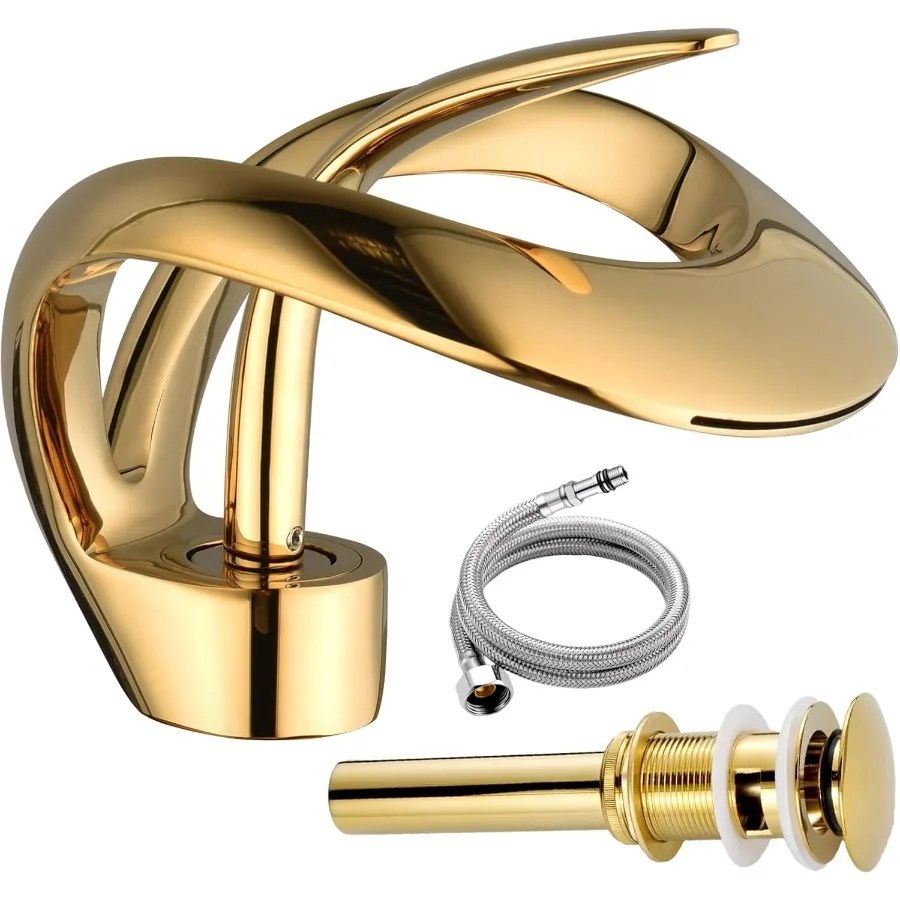 Elegant Bathroom Sink Faucet Single Hole Waterfall Matte Black Vanity Sink Faucet Solid Brass Single Handle Basin Tap with Pop
Elegant Bathroom Sink Faucet Single Hole Waterfall Matte Black Vanity Sink Faucet Solid Brass Single Handle Basin Tap with Pop