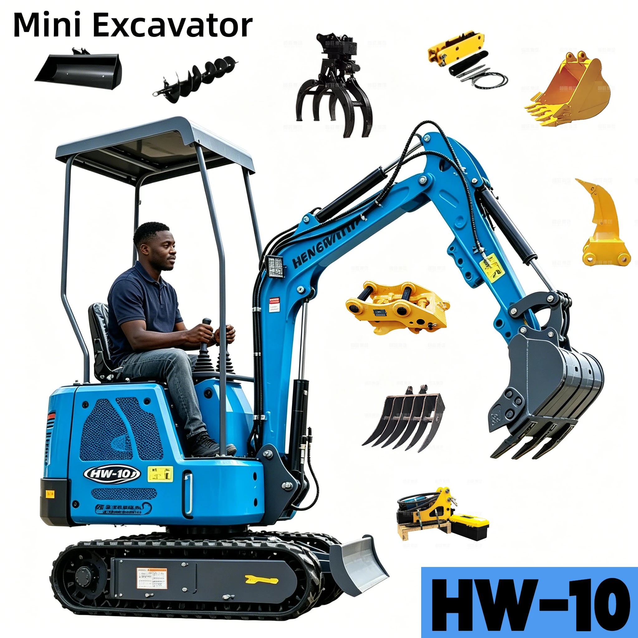 1 Ton Mini Excavator Hydraulic Crawler Digger with Euro 5 EPA Engine Rubber Track for Farm Garden Construction
1 Ton Mini Excavator Hydraulic Crawler Digger with Euro 5 EPA Engine Rubber Track for Farm Garden Construction