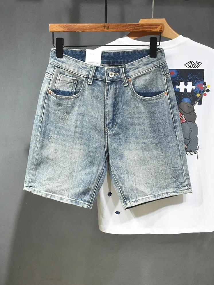 New 2025 Men's Summer American Retro Waed Denim orts Casual Loose Straight Five-Point Thin Cotton Polyester Blend Jeans
New 2025 Men's Summer American Retro Waed Denim orts Casual Loose Straight Five-Point Thin Cotton Polyester Blend Jeans