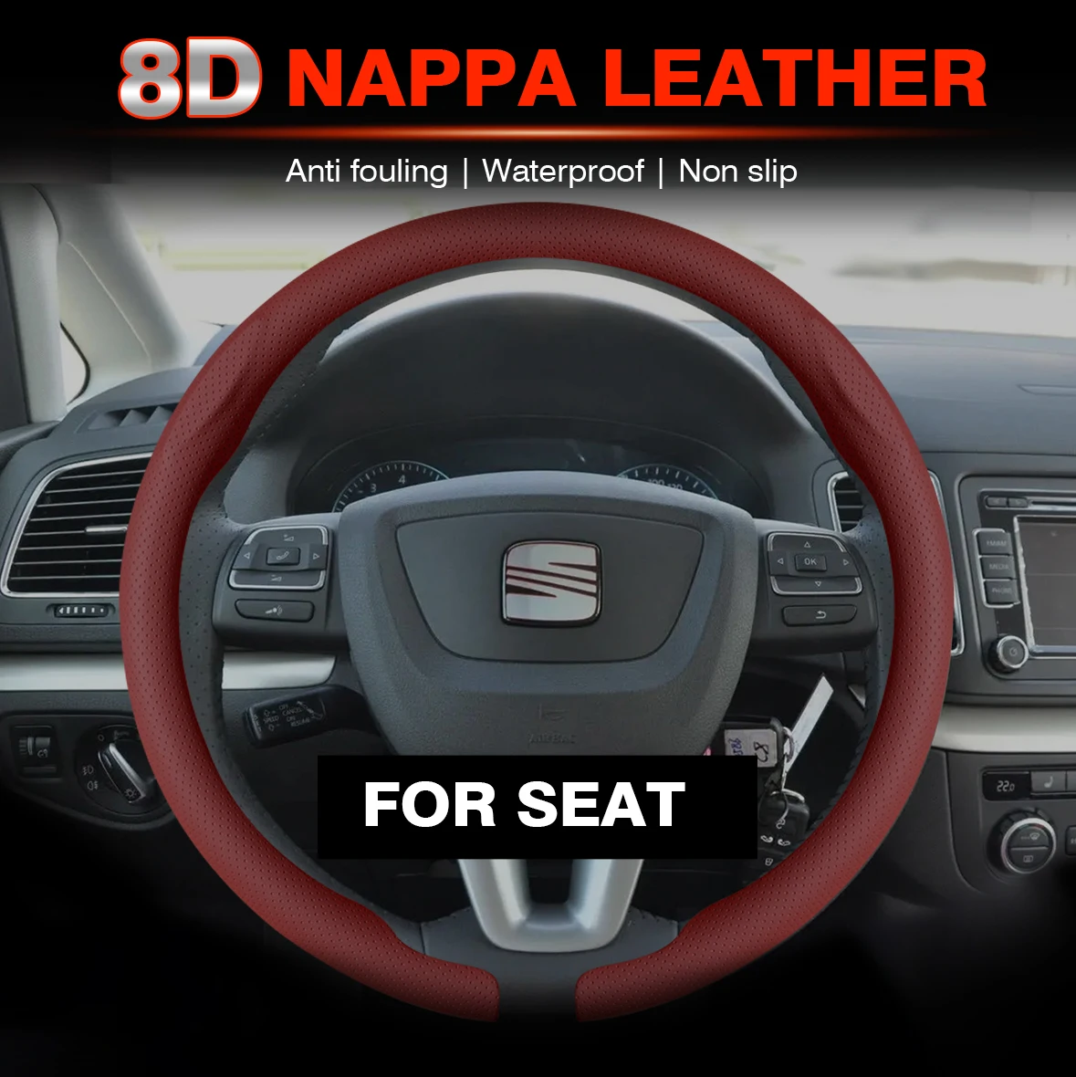 Чехол на руль из замши для автомобиля, летний, впитывающий пот, для Seat Tarraco, Arona, Ateca, Ibiza, Toledo, Mii, Leon, Arosa, Exeo ST FR
Чехол на руль из замши для автомобиля, летний, впитывающий пот, для Seat Tarraco, Arona, Ateca, Ibiza, Toledo, Mii, Leon, Arosa, Exeo ST FR