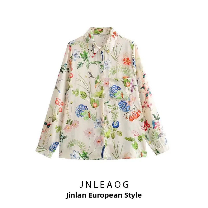Casual Style Floral Print Silk Shirt for Women JNLEAOG New Fashion Personalized Small Audience Shirt Polyester Fiber Long Sleeve
Casual Style Floral Print Silk Shirt for Women JNLEAOG New Fashion Personalized Small Audience Shirt Polyester Fiber Long Sleeve