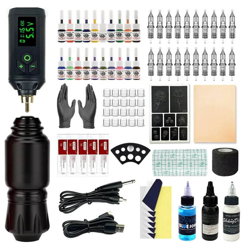 Tattoo Machine Tattoo1600mAh Lithium Battery Power Wireless Set 7 Strokes 2 Batteries Tattoo Needles for Body Artist
Tattoo Machine Tattoo1600mAh Lithium Battery Power Wireless Set 7 Strokes 2 Batteries Tattoo Needles for Body Artist