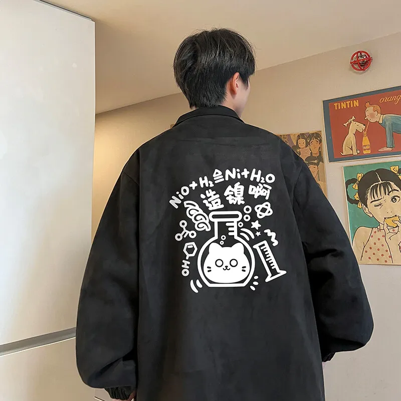 Men's Oversized Jackets 5XL Artificial Suede Letter Cat Print Coat Pu Leather Casual Wear Autumn Jacket Unisex Clothes Outerwear
Men's Oversized Jackets 5XL Artificial Suede Letter Cat Print Coat Pu Leather Casual Wear Autumn Jacket Unisex Clothes Outerwear