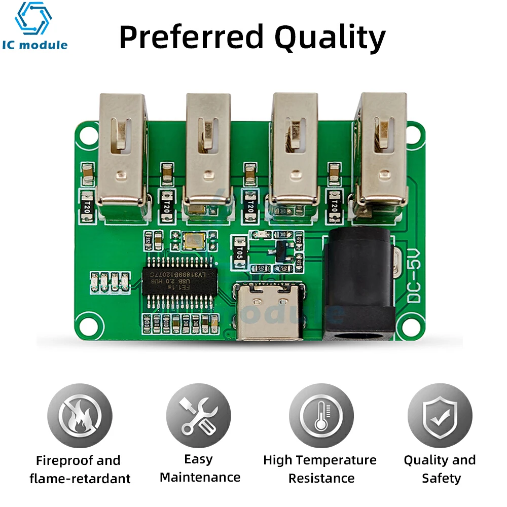 DC5V 1 to 4 port PH2.0 Interface Version One To Four Usb 2.0 Hub Hub Module No Drive Usb Divider 1-to-4
DC5V 1 to 4 port PH2.0 Interface Version One To Four Usb 2.0 Hub Hub Module No Drive Usb Divider 1-to-4