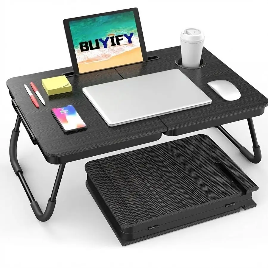 Foldable Laptop Bed Desk for Couch, Sofa Large Lap Desk Tray Table with Cup Holder and Tablet Slot Portable Notebook Stand for E
Foldable Laptop Bed Desk for Couch, Sofa Large Lap Desk Tray Table with Cup Holder and Tablet Slot Portable Notebook Stand for E
