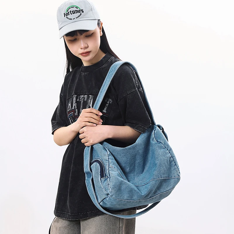 Unisex Denim Women's Bag New Jeans Shoulder Bag Cowboy Handbags Y2K Eco Bag Korean Student Canvas Messenger Bag Vintage Purse
Unisex Denim Women's Bag New Jeans Shoulder Bag Cowboy Handbags Y2K Eco Bag Korean Student Canvas Messenger Bag Vintage Purse