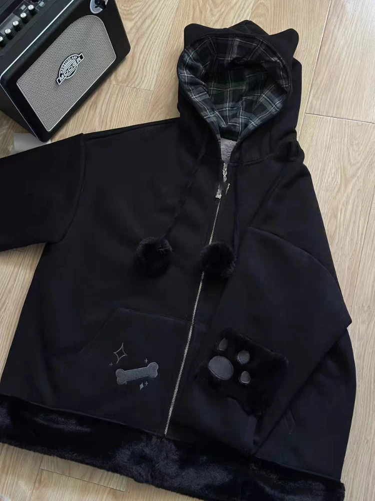 Y2k модные черные клетчатые лоскутные куртки 2022, осень, новые утолщенные теплые топы Mujer Y2k, свободные топы на молнии с длинными рукавами Mujer
Y2k модные черные клетчатые лоскутные куртки 2022, осень, новые утолщенные теплые топы Mujer Y2k, свободные топы на молнии с длинными рукавами Mujer