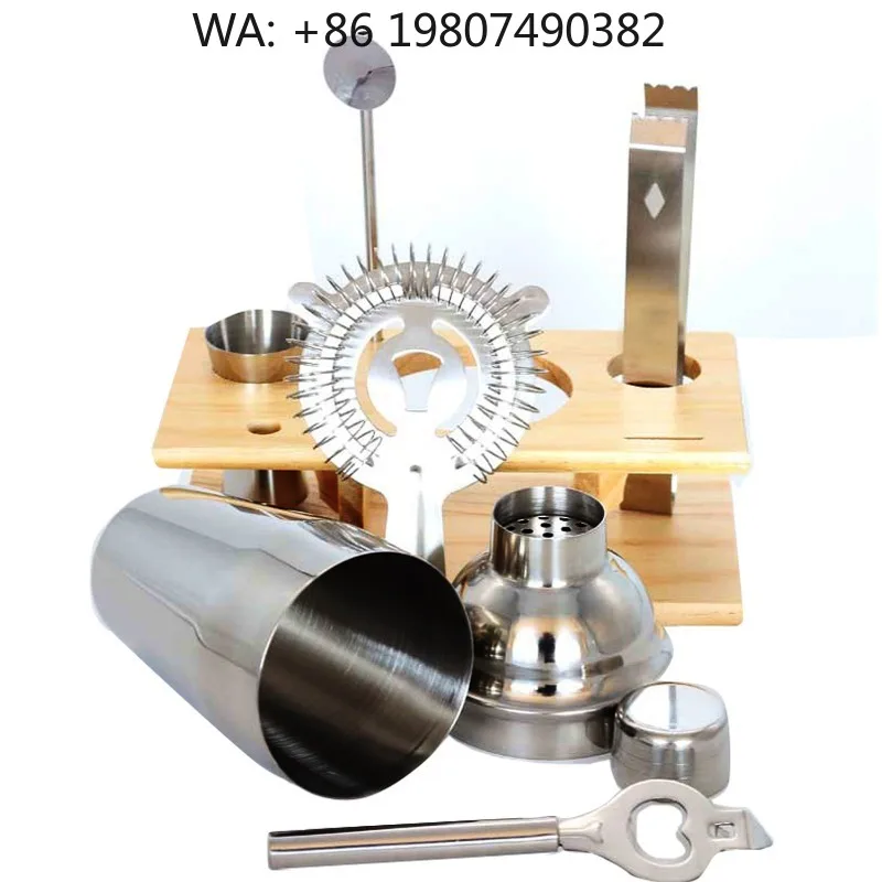 Eco-Friendly Compact Bar Set, 7Pcs 550ml Stainless Steel Cocktail Shaker Wooden Stand Portable DIY Mixology Tools
Eco-Friendly Compact Bar Set, 7Pcs 550ml Stainless Steel Cocktail Shaker Wooden Stand Portable DIY Mixology Tools