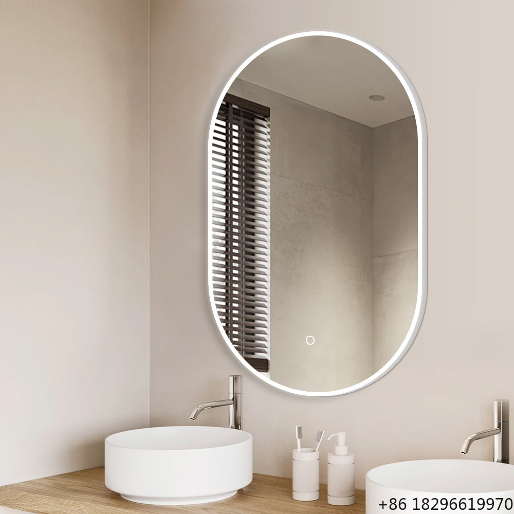 Minimalist Oval LED Bathroom Mirror IP54 Waterproof High CRI Wall Mounted Vanity Illuminated Makeup Mirror
Minimalist Oval LED Bathroom Mirror IP54 Waterproof High CRI Wall Mounted Vanity Illuminated Makeup Mirror