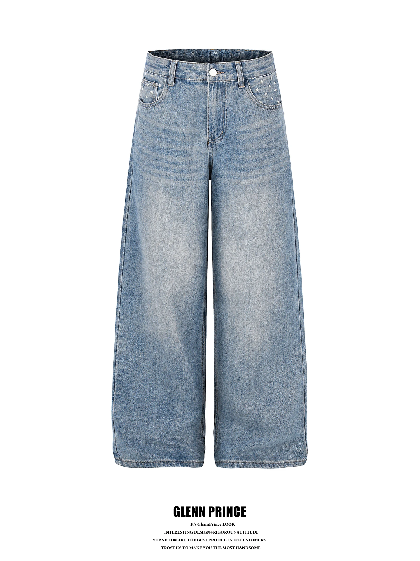 GPstudio Chic Star Printed Light Blue Washed Straight Leg Jeans Unisex Slim Fit Casual Long Trousers Korean Style Jeans
GPstudio Chic Star Printed Light Blue Washed Straight Leg Jeans Unisex Slim Fit Casual Long Trousers Korean Style Jeans