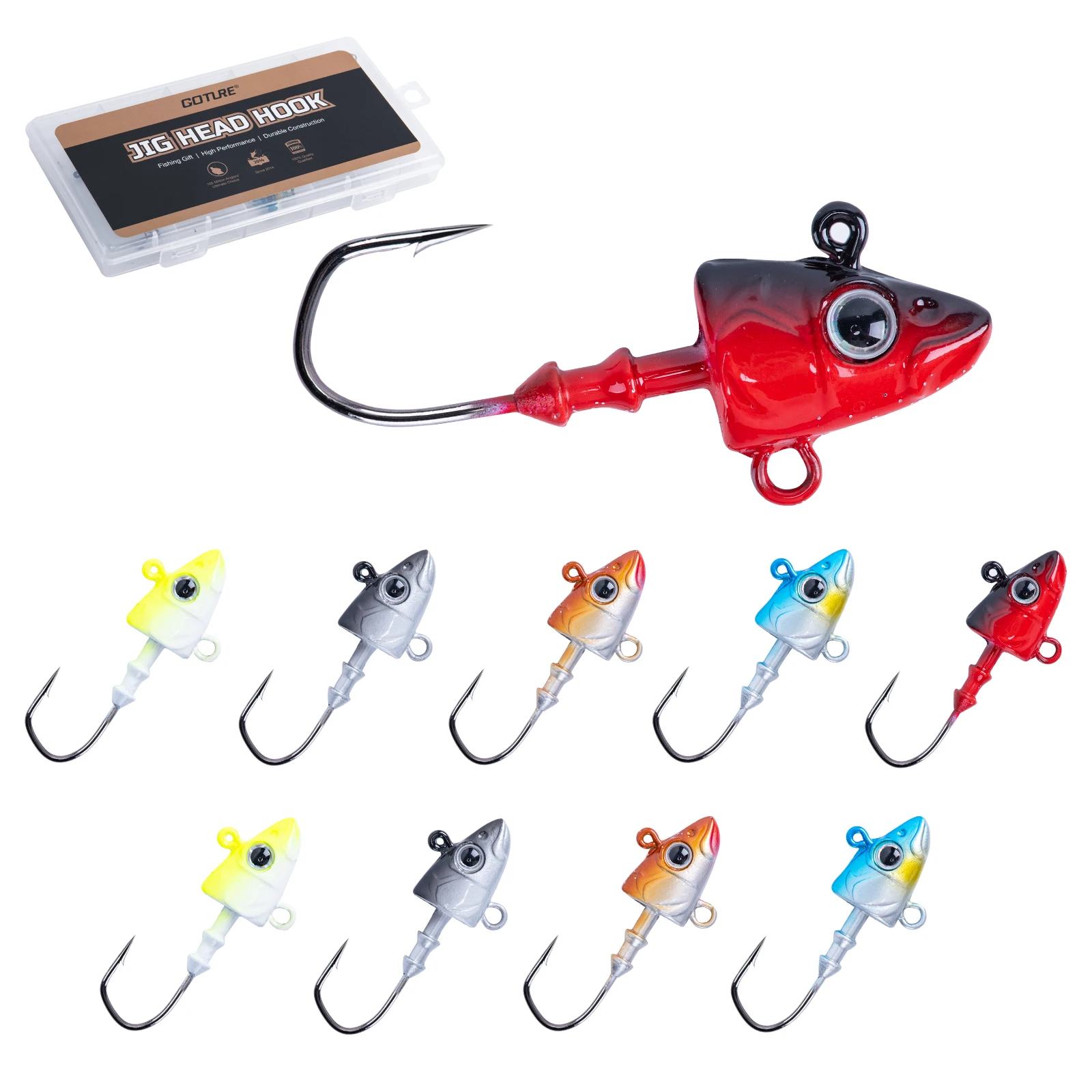 Goture New 1/box 7g/10g/21g/32g Jig Head Fishing Lure Fish Hook Winter Ice Fishing Jig Head Worm Soft Bait Fishing Accessories
Goture New 1/box 7g/10g/21g/32g Jig Head Fishing Lure Fish Hook Winter Ice Fishing Jig Head Worm Soft Bait Fishing Accessories