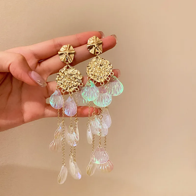 Chic Colorful Plastics Shell Long Tassel Earrings For Women Party Romantic Sweet Dangle Earings Jewelry Gifts Wholesale
Chic Colorful Plastics Shell Long Tassel Earrings For Women Party Romantic Sweet Dangle Earings Jewelry Gifts Wholesale