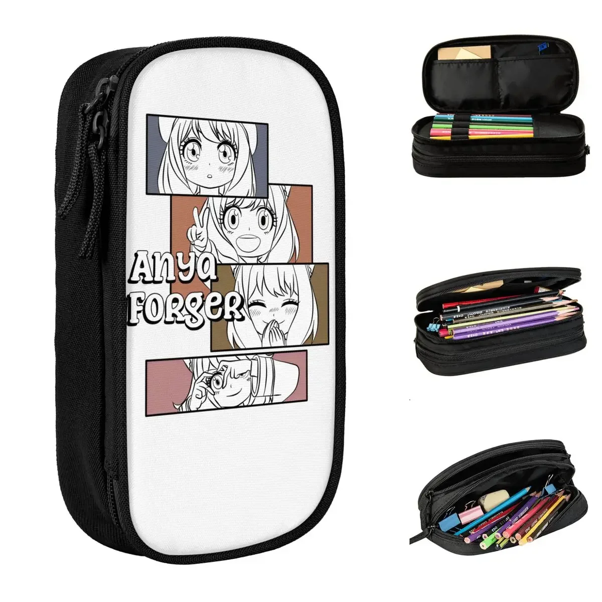Fun Anime Pencil Cases Anya Pencilcases Pen Holder for Student Big Capacity Bags Office Gift Stationery
Fun Anime Pencil Cases Anya Pencilcases Pen Holder for Student Big Capacity Bags Office Gift Stationery