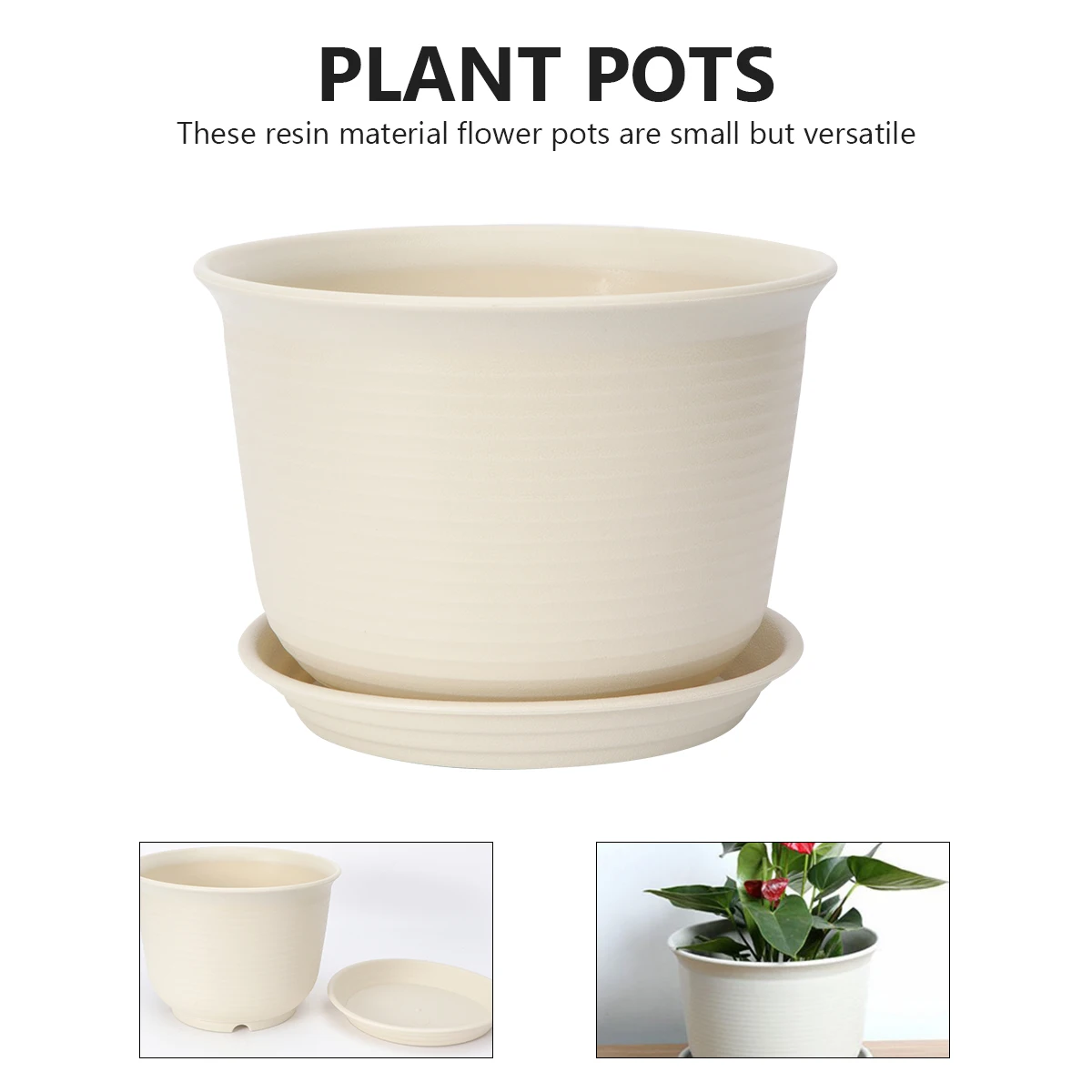 Colorful Plastic Flower Pots Resin Thickened Planters Garden Nursery Pot For Succulents Herbs Medium Apricot 
Colorful Plastic Flower Pots Resin Thickened Planters Garden Nursery Pot For Succulents Herbs Medium Apricot