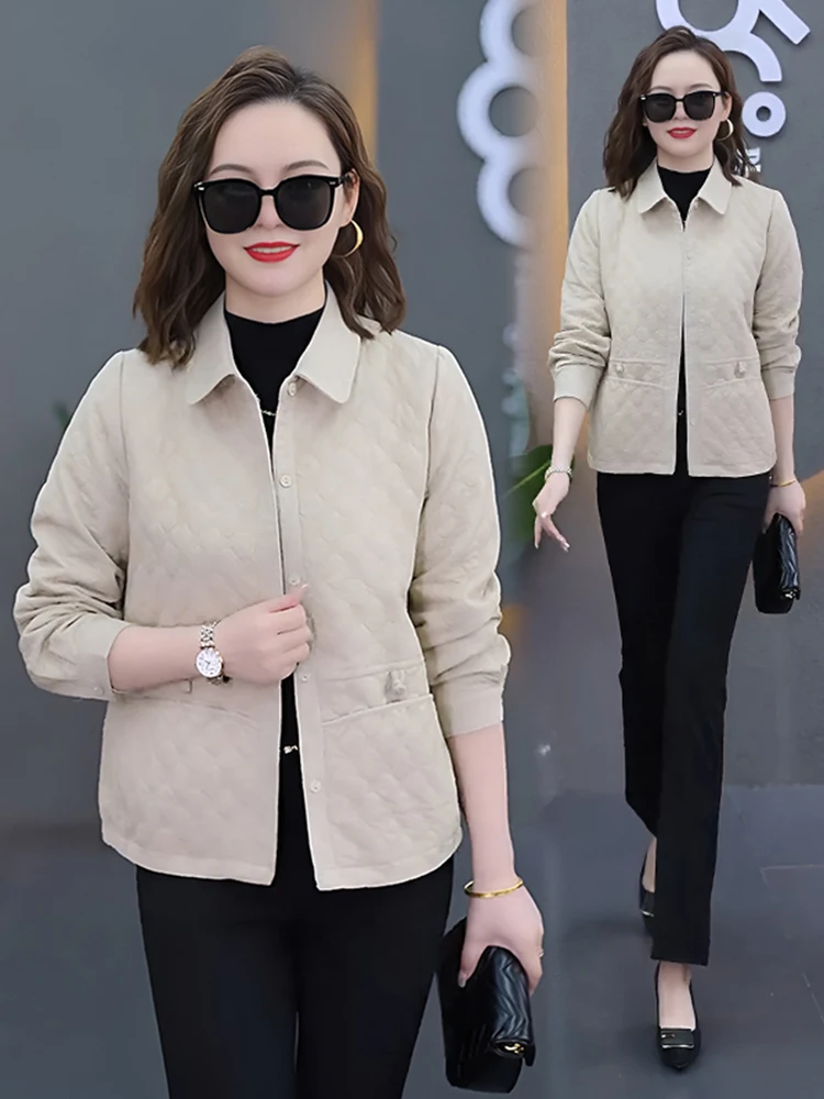 Casual Short Autumn Winter Jacket Women's Stylish Mom Clothes Middle-aged Ladies Thin Versatile Top Thin Cotton Coat
Casual Short Autumn Winter Jacket Women's Stylish Mom Clothes Middle-aged Ladies Thin Versatile Top Thin Cotton Coat