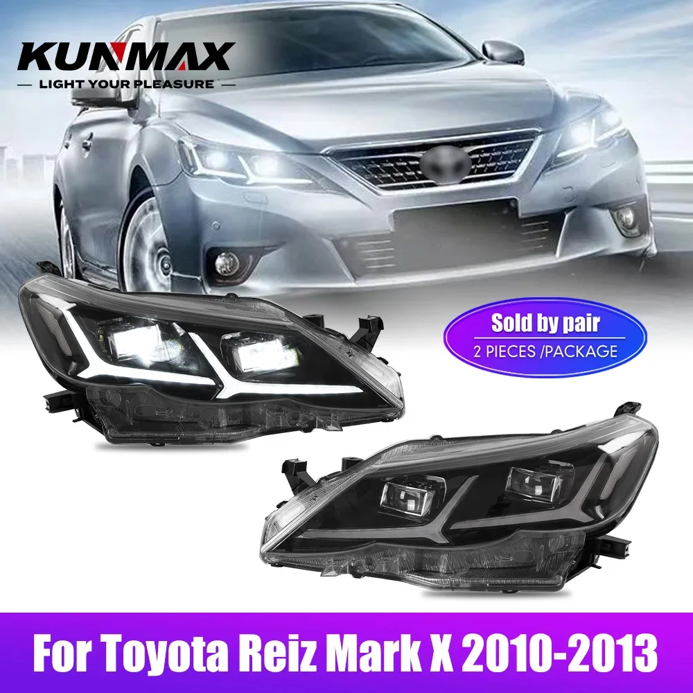 Светодиодные автомобильные фары в сборе для Toyota Reiz Mark X 2010-2013, автомобильный Стайлинг, фара, динамическая тюнинговая фара, фары Plug and Play 
Светодиодные автомобильные фары в сборе для Toyota Reiz Mark X 2010-2013, автомобильный Стайлинг, фара, динамическая тюнинговая фара, фары Plug and Play