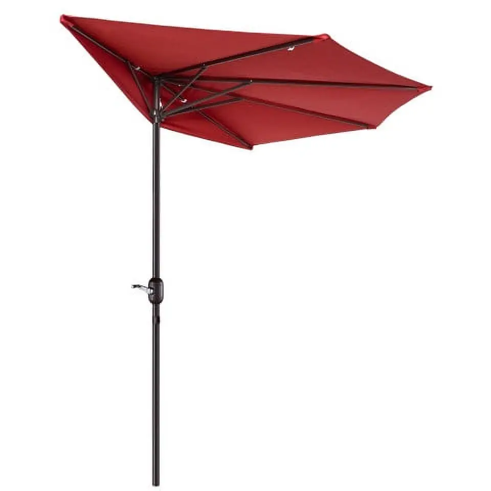 9FT Outdoor Half Patio Umbrella - Balcony Furniture, Red
9FT Outdoor Half Patio Umbrella - Balcony Furniture, Red