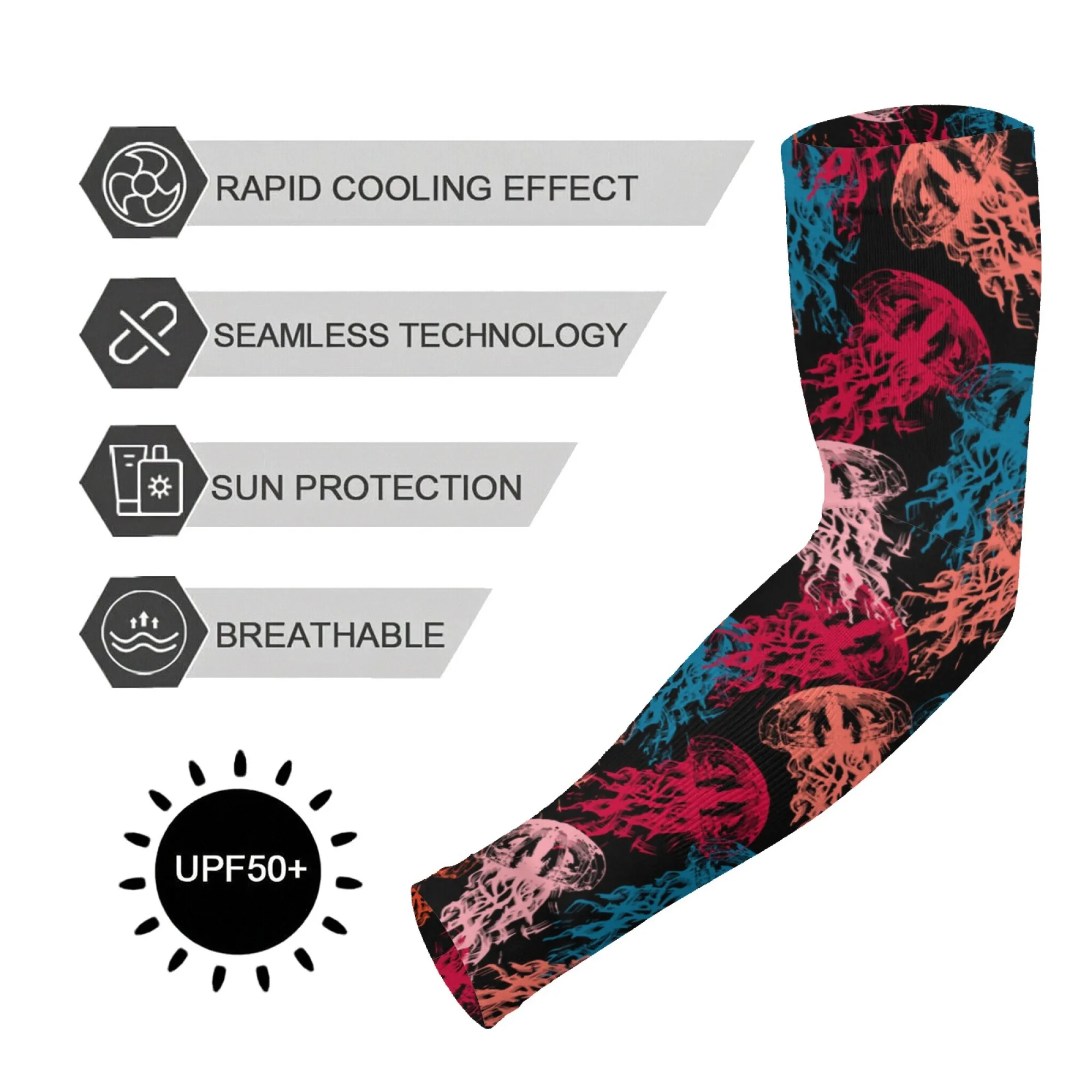 Neon Jellyfish Ice Sleeves Novelty Outdoor Sports Elbow Protection Sleeves Breathable Comfortable Non-slip Cooling Arm Sleeves
Neon Jellyfish Ice Sleeves Novelty Outdoor Sports Elbow Protection Sleeves Breathable Comfortable Non-slip Cooling Arm Sleeves