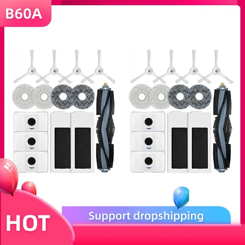 B60A, 2 комплекта запасных частей для ECOVACS Deebot T20 Omni/PRO/MAX T20 Pro/Max Plus, аксессуары, мешки для пыли с основной щеткой
B60A, 2 комплекта запасных частей для ECOVACS Deebot T20 Omni/PRO/MAX T20 Pro/Max Plus, аксессуары, мешки для пыли с основной щеткой
