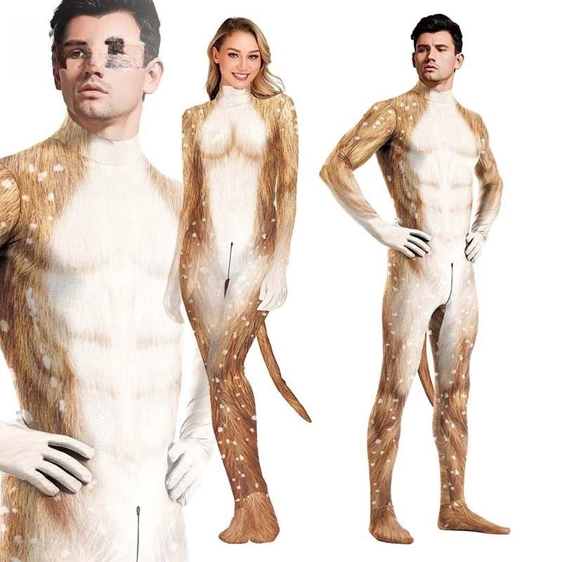 New Spotted Yellow Dog Cosplay Costume Elk Print Zentai Bodysuit Halloween Theme Party Role Playing Outfits for Adult Women Men
New Spotted Yellow Dog Cosplay Costume Elk Print Zentai Bodysuit Halloween Theme Party Role Playing Outfits for Adult Women Men
