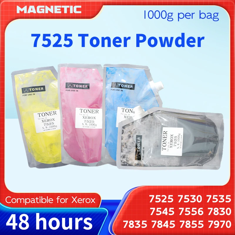 High Quality Compatible Toner Powder 1000g WC7525 WC7530 for Xerox WorkCentre 7525 7530 7535 7545 7556 7830 7835 7845 7855 7970
High Quality Compatible Toner Powder 1000g WC7525 WC7530 for Xerox WorkCentre 7525 7530 7535 7545 7556 7830 7835 7845 7855 7970