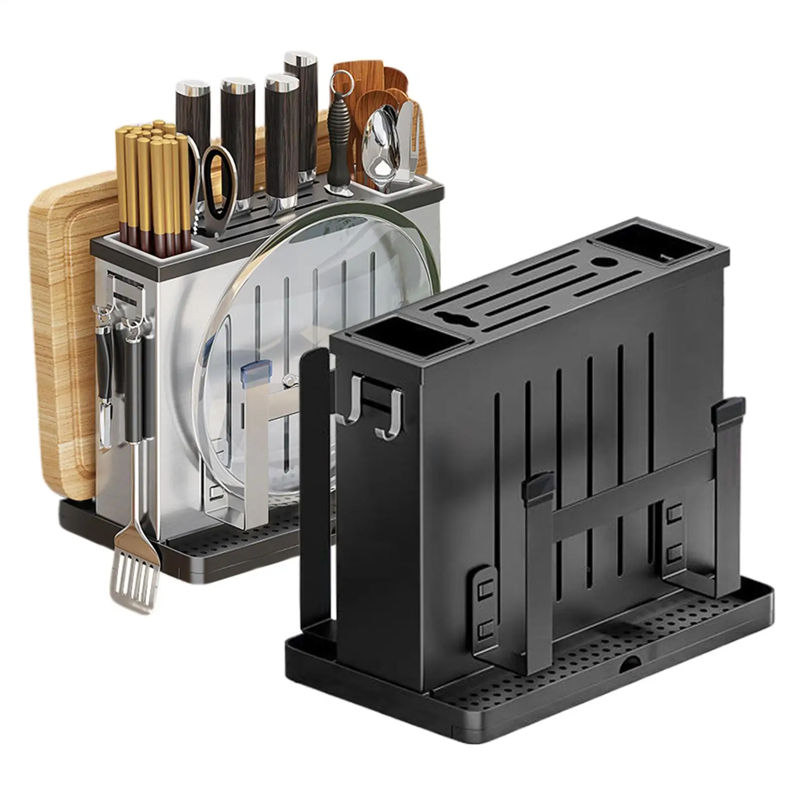 Органайзер для разделочной доски, стойка для разделочной доски со съемным сливным поддоном, кухонный резак для хранения для общежития, отеля, ресторана
Органайзер для разделочной доски, стойка для разделочной доски со съемным сливным поддоном, кухонный резак для хранения для общежития, отеля, ресторана