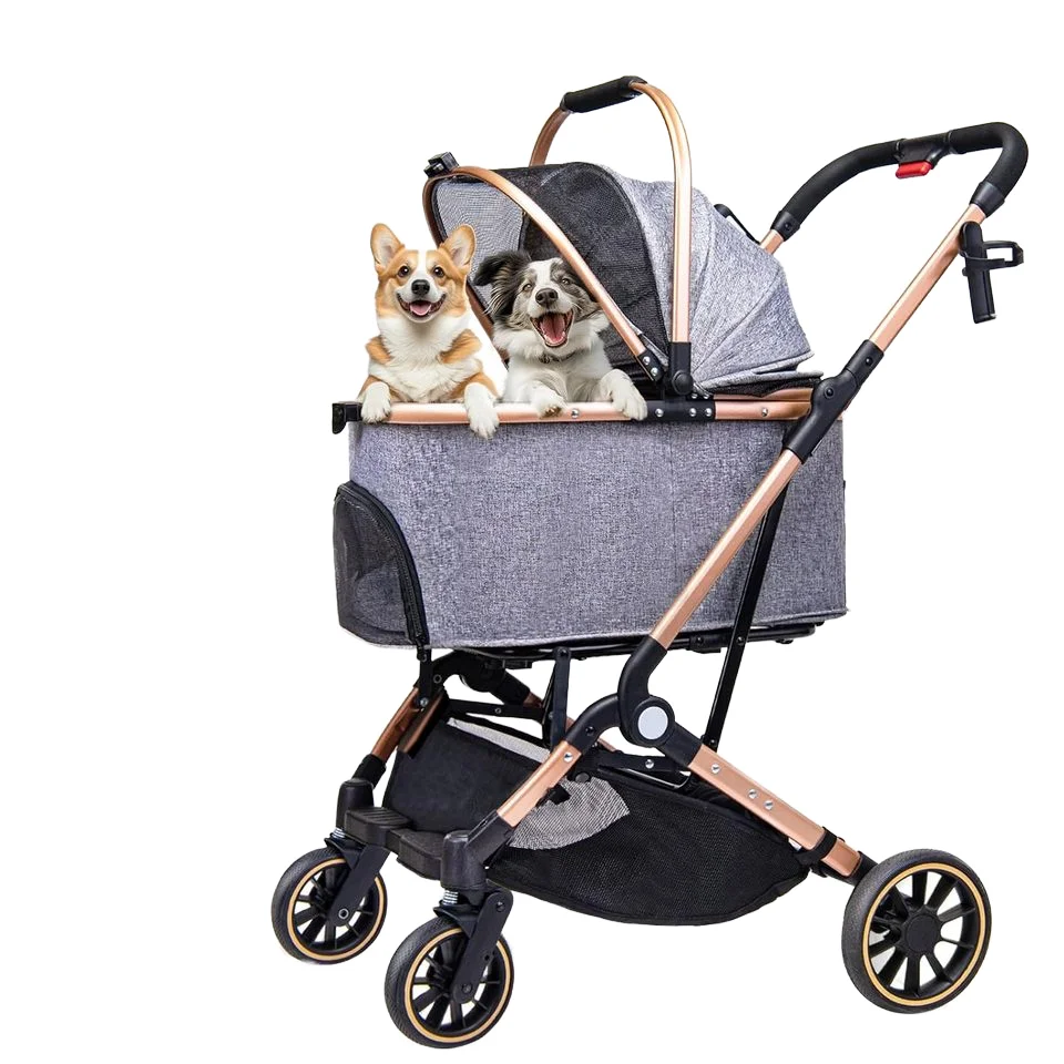 All-Terrain Foldable Eco-friendly Four-Wheel Pet Stroller for Medium Dogs Detachable Storage Basket Travel Carrier 15kg Capacity
All-Terrain Foldable Eco-friendly Four-Wheel Pet Stroller for Medium Dogs Detachable Storage Basket Travel Carrier 15kg Capacity