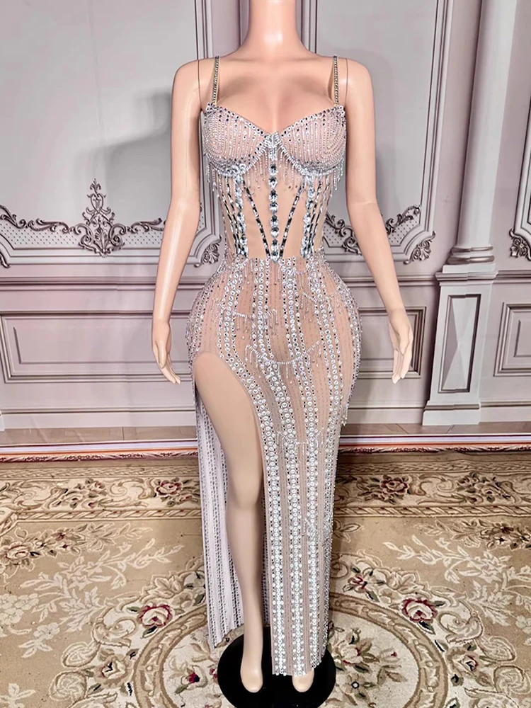 High Quality Hot Stamping Sexy Suspender Elastic Slit Dress 2025 New Fashion Custom Women'S Clothing
High Quality Hot Stamping Sexy Suspender Elastic Slit Dress 2025 New Fashion Custom Women'S Clothing