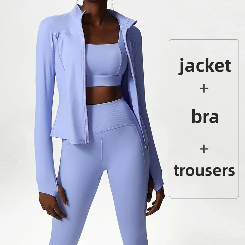 3Pcs Fitness Yoga Set Women Workout Athletic Clothing Long Sleeve Shirt Gym Bras High Waist Leggings Tights-Fitting Sportswear
3Pcs Fitness Yoga Set Women Workout Athletic Clothing Long Sleeve Shirt Gym Bras High Waist Leggings Tights-Fitting Sportswear