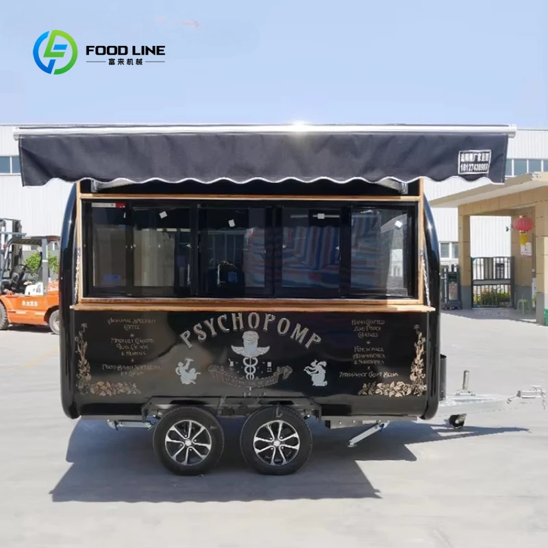 Customized Outdoor Camper Hot Dog Snack Cart Towable Food Truck Mobile Food Cart with Awning
Customized Outdoor Camper Hot Dog Snack Cart Towable Food Truck Mobile Food Cart with Awning