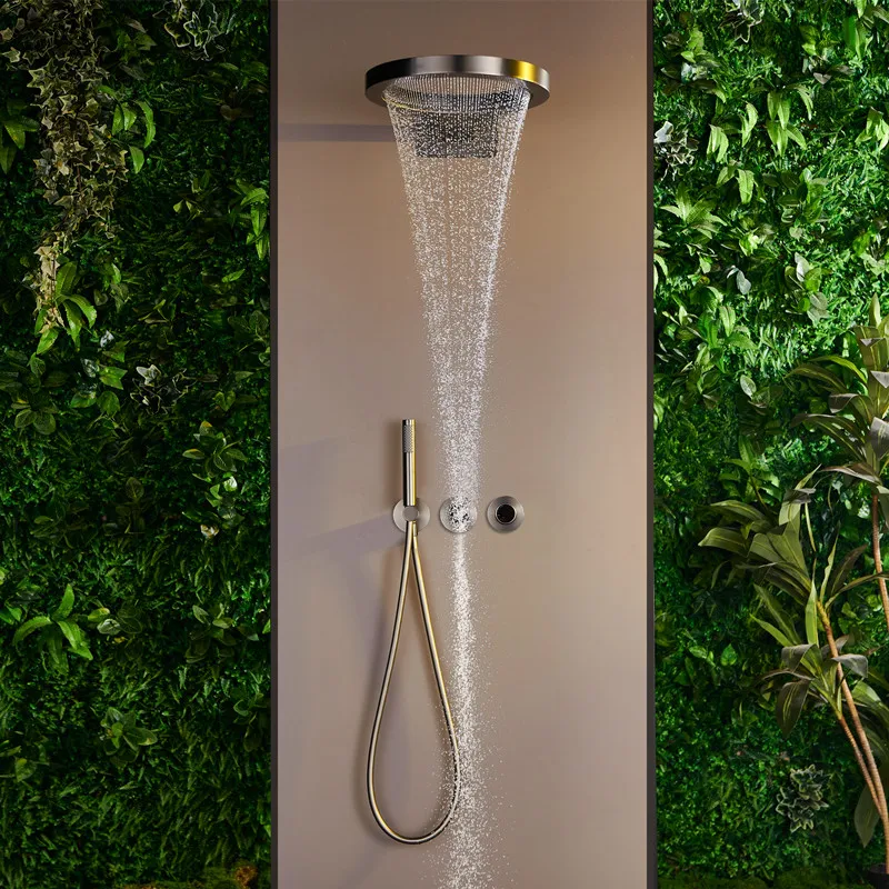 Латунный смеситель для горячего и холодного душа в ванной комнате, настенный набор для скрытого дождевого душа
Латунный смеситель для горячего и холодного душа в ванной комнате, настенный набор для скрытого дождевого душа