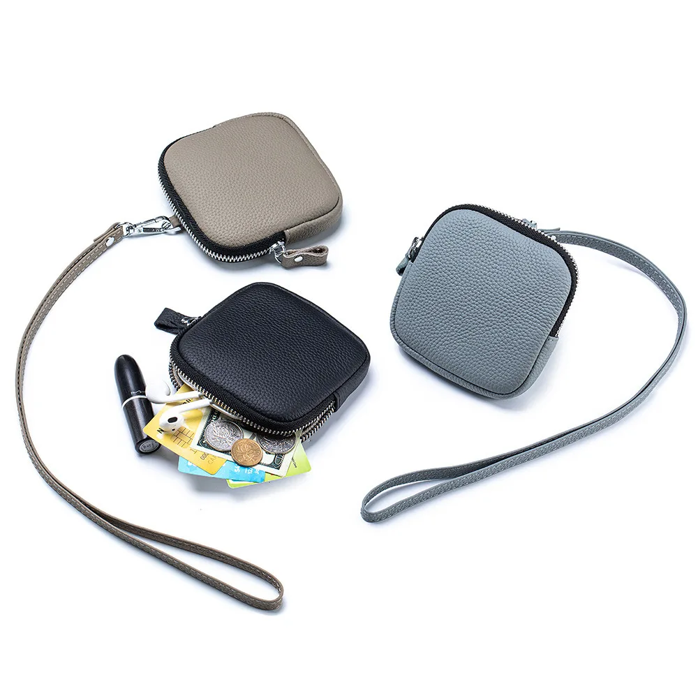 Genuine Leather Simple Coin Purse Buckle Lanyard Style Fashionable Key Card Bag Headphones Lipstick Storage Bags For Men Women.
Genuine Leather Simple Coin Purse Buckle Lanyard Style Fashionable Key Card Bag Headphones Lipstick Storage Bags For Men Women.