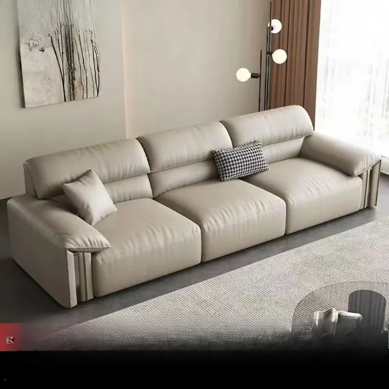 Minimalist Italian first-layer leather sofa size apartment living room elephant ears straight row
Minimalist Italian first-layer leather sofa size apartment living room elephant ears straight row