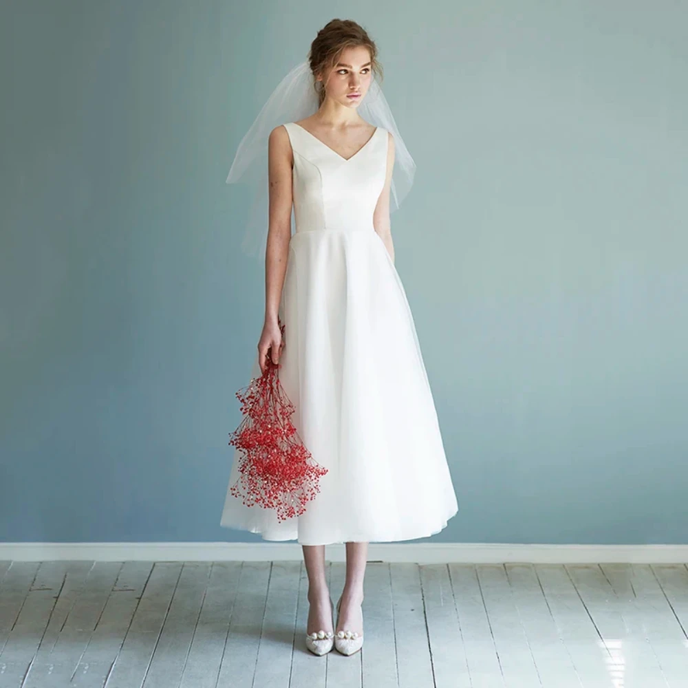 Luxury Wedding Dress For Women New Short V-Neck A-Line Bridal Gowns Sleeveless Chiffon Zipper Classic Vestidos De Novia W30166
Luxury Wedding Dress For Women New Short V-Neck A-Line Bridal Gowns Sleeveless Chiffon Zipper Classic Vestidos De Novia W30166