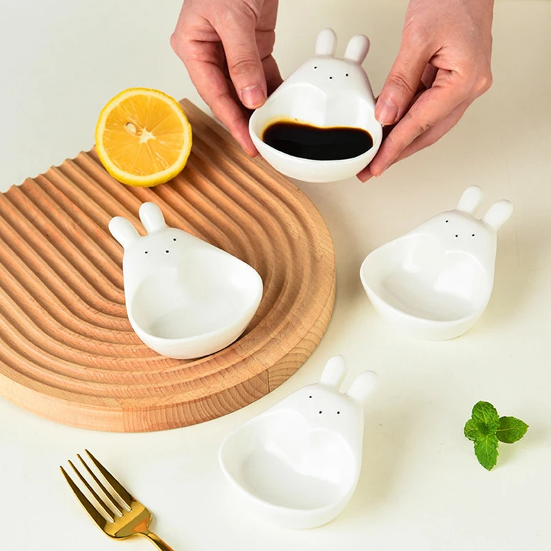 Ceramic Sauce Dish With Handle Rabbit Seasoning Dish Sushi Dipping Bowl Serving Plate
Ceramic Sauce Dish With Handle Rabbit Seasoning Dish Sushi Dipping Bowl Serving Plate