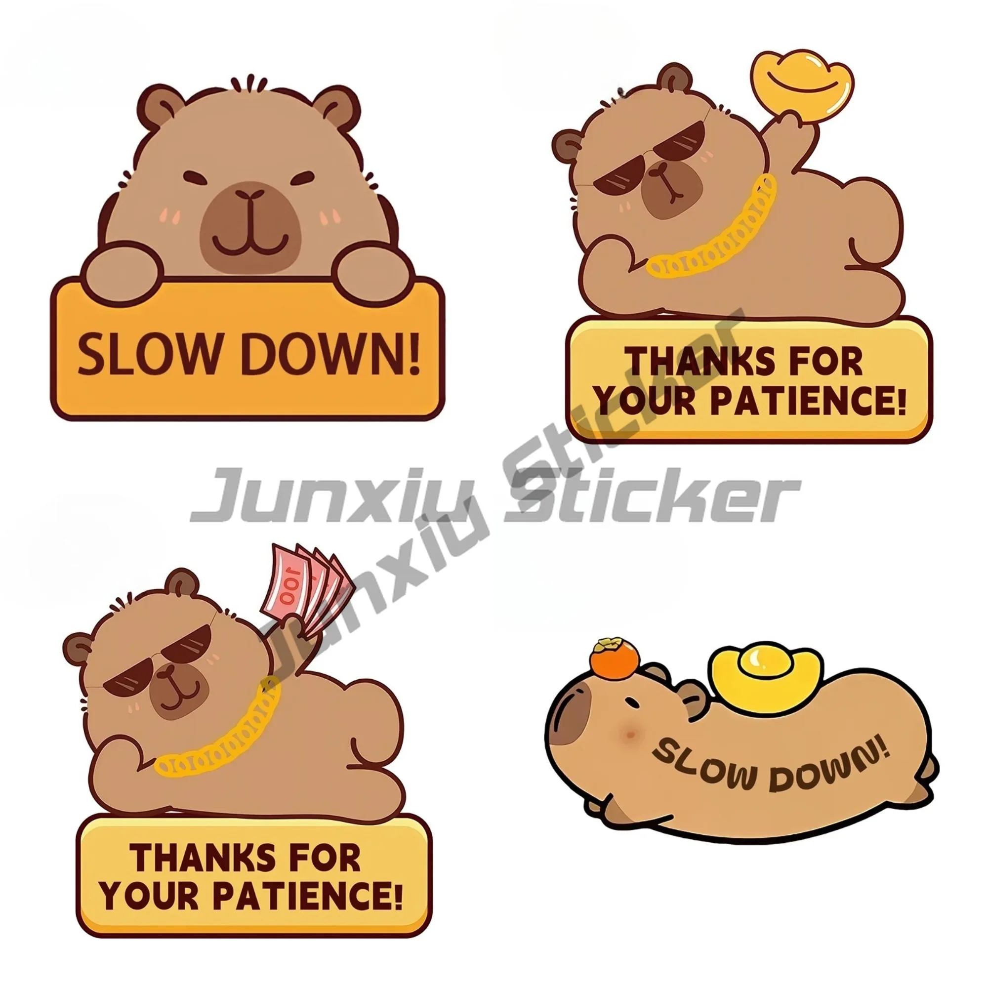 Anime Capybara Warning Sign Car Sticker Slow Down Words Funny Windows Decal Waterproof Trunk Laptop Car Accessories
Anime Capybara Warning Sign Car Sticker Slow Down Words Funny Windows Decal Waterproof Trunk Laptop Car Accessories