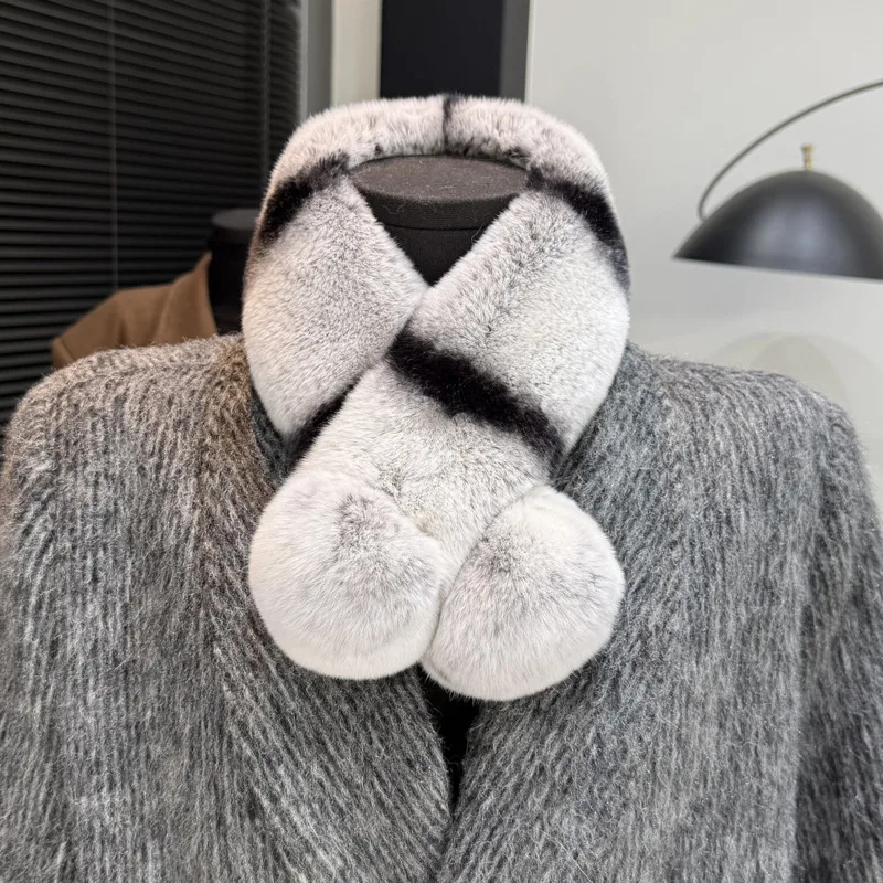 Real Rex Rabbit Fur Scarf With Cute Pom-poms Double-sided Thickened Furry Fur Collar For Women Girls Natural Fur Ring Scarves
Real Rex Rabbit Fur Scarf With Cute Pom-poms Double-sided Thickened Furry Fur Collar For Women Girls Natural Fur Ring Scarves
