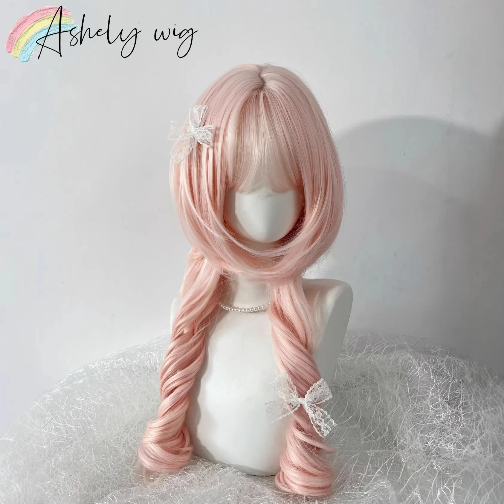 Pink Wig Lolita 24inch Curly Cute Jellyfish Headband Wig with Bangs Peruca Heat-resistant Wig Pastel for Daily Cosplay Peruca
Pink Wig Lolita 24inch Curly Cute Jellyfish Headband Wig with Bangs Peruca Heat-resistant Wig Pastel for Daily Cosplay Peruca