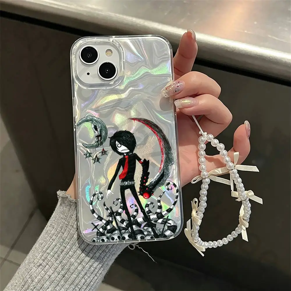 Gothic art Emo Phone Case For iPhone 17 16 15 13 14 Pro Max 11 12 Plus Luxury Laser Silver Gradient Silicone Cover
Gothic art Emo Phone Case For iPhone 17 16 15 13 14 Pro Max 11 12 Plus Luxury Laser Silver Gradient Silicone Cover
