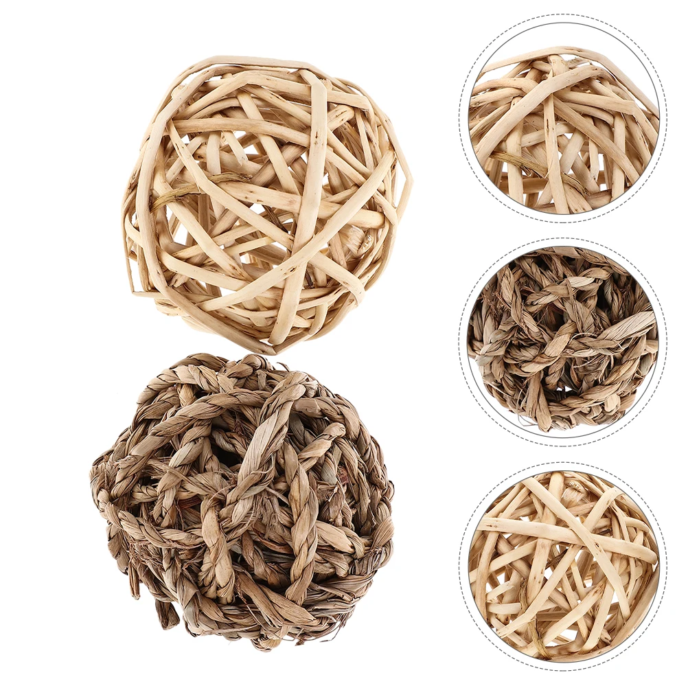 3Pcs Natural Rabbit Chew Balls Seagrass Rattan Small Animal Play for Chinchillas Guinea Pigs Boredom Relief Accessories 
3Pcs Natural Rabbit Chew Balls Seagrass Rattan Small Animal Play for Chinchillas Guinea Pigs Boredom Relief Accessories